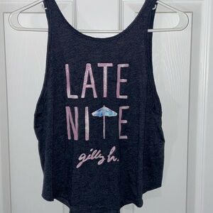 Gilly Hicks Late Night Nite Navy Blue Tank